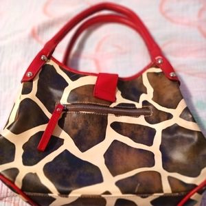 Giraffe print bag